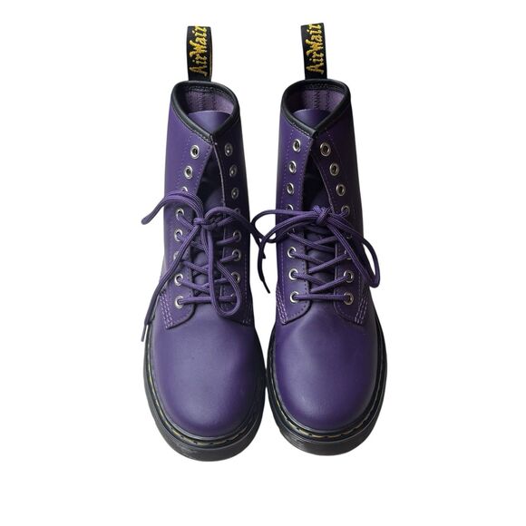 Dr. Martens Purple Black Zavala Bootie Boots Ladies SIZE 6 Womens Leather - Picture 1 of 7